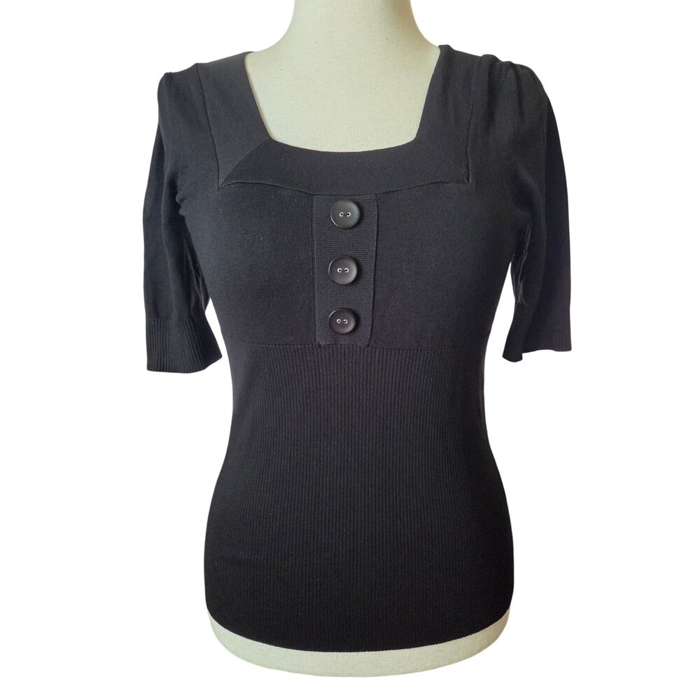 NWT August Silk Short Sleeve Henley Top Blouse Luxury Everyday Casual Quality